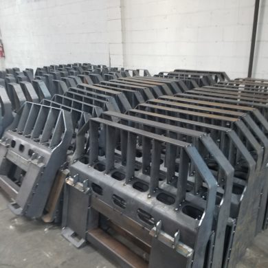 Pallet forks tacked and ready for welding